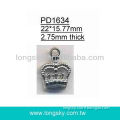 Alloyed crown pendants and charms for garments (#PD1634)